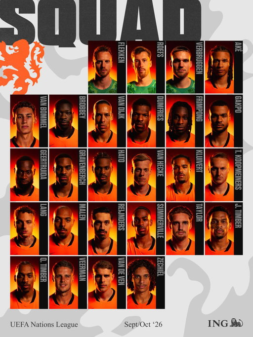 Xavi’s first squad! 🇳🇱
First call-up for Ruben &amp; Gjivai! 🦁 