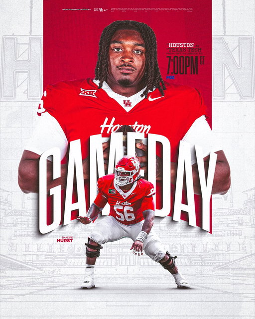 Friday Night Lights😤

🆚 #13 Texas Tech
🕖 7pm
📍 Lubbock, TX
📺 FOX

#BuiltByHouston x #GoCoogs 