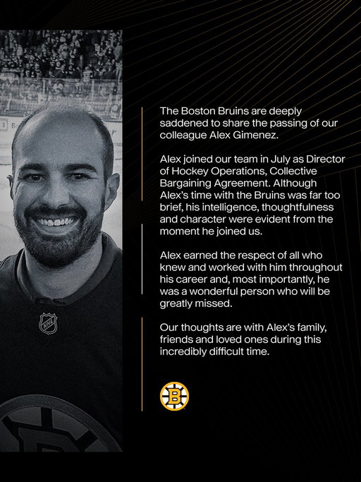 A statement from Boston Bruins General Manager Don Sweeney. 