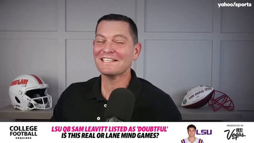 "I'm starting to feel it might be real-ish..."

@38Godfrey and @AndyStaples explain why Sam Leavitt's spot on LSU's injury report may be more than Lane Kiffin's gamesmanship.

(via College Football Enquirer) 