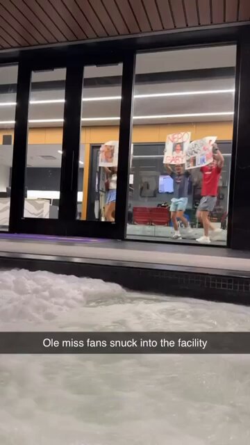 Lane Kiffin apparently hired fraternity brothers to dress up as Ole Miss fans and pretend to sneak into the facility 

It just means more in college football 