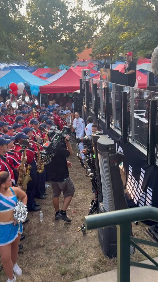 The scene in The Grove for @CollegeGameDay. Big energy here at Ole Miss for Lane Kiffin’s return. 
