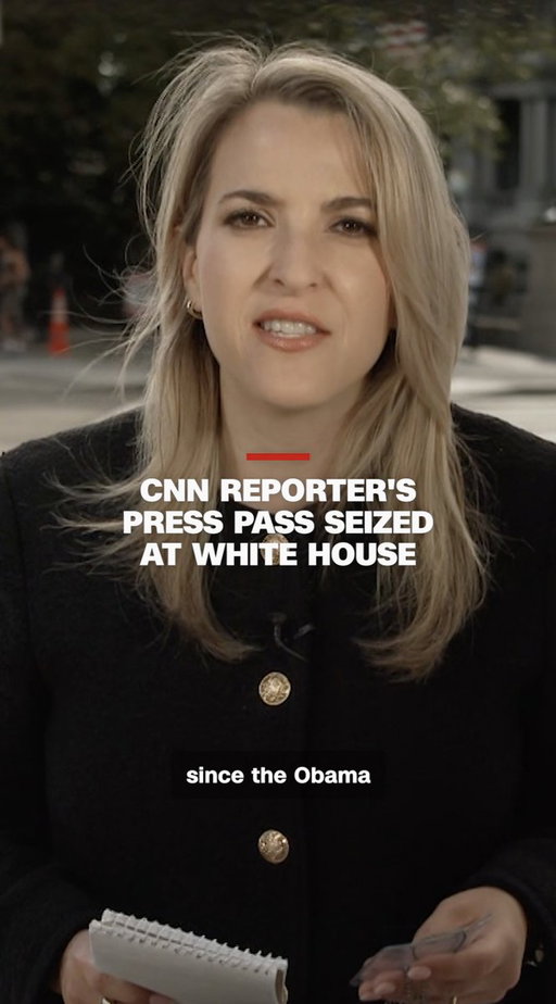 CNN reporter Betsy Klein was denied access at the White House on Saturday morning and her press pass was seized, one day after President Donald Trump announced that he was "banning" CNN, MS NOW and Politico. https://t.co/zqx4UsY65S 