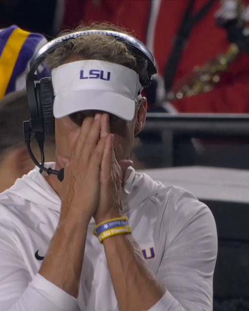 Lane Kiffin went through all the emotions after that missed catch. 