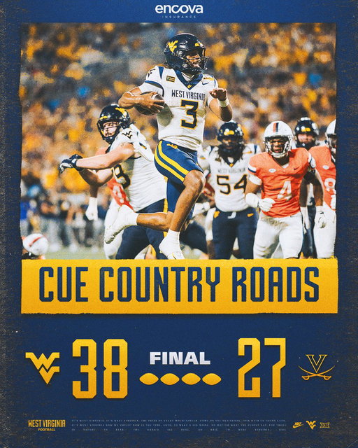 CUE COUNTRY ROADS!!!! 🎶

#HailWV 