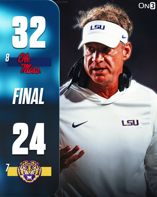 OLE MISS BEATS LSU IN LANE KIFFIN'S RETURN TO OXFORD🦈

https://t.co/X6aHnxt6VW 