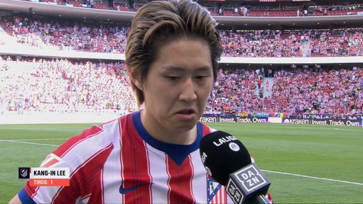 🎙 Al habla Kang In Lee, jugador del @Atleti, al descanso de ELDERBIDEMADRID, en los micrófonos de @DAZN_ES. 

BehindLALIGA | LALIGABroadcasters 