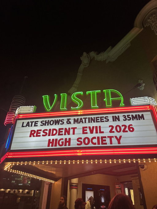 The Vista Theatre is playing a 35mm trailer for The Further Mis-Adventures of Cliff Booth, and it looks amazing! But at the end, it says, “Only in IMAX.” 🤔 