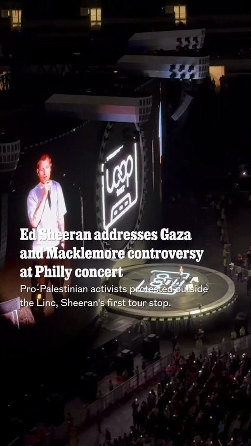 At his first concert since controversy roiled his North American tour, Ed Sheeran said he is “deeply worried” by venues influencing performances after opener Macklemore was fired from the concert lineup for making pro-Palestinian remarks on stage. 🔗 https://t.co/nRGHBAbZQc 