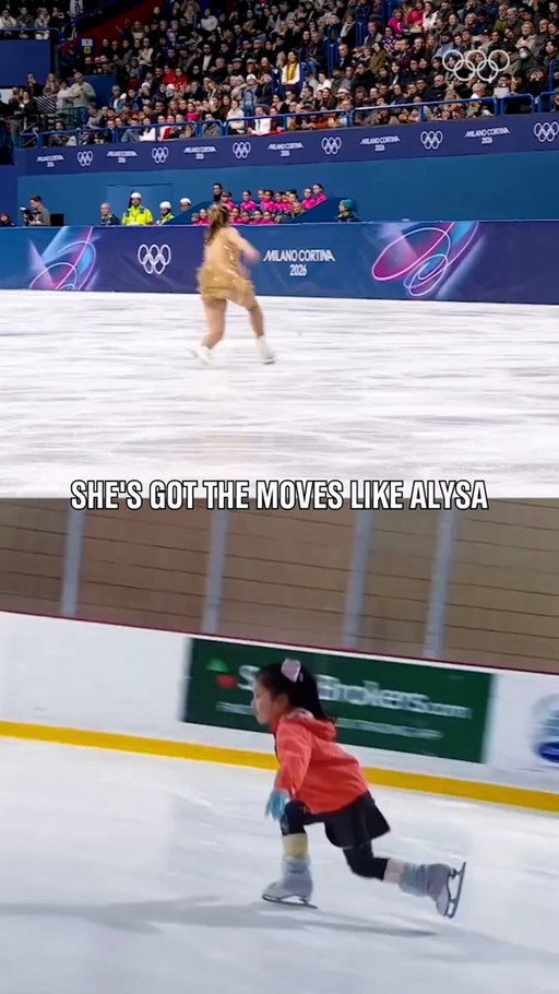 Impossible not to feel inspired after seeing Alysa Liu having so much fun on the ice ❤️🤩

Little Bella represents us all! (We'd love to be able to imitate Alysa as well as she does ✨)

📹: littlebellaskates
#Olympics #MilanoCortina2026 