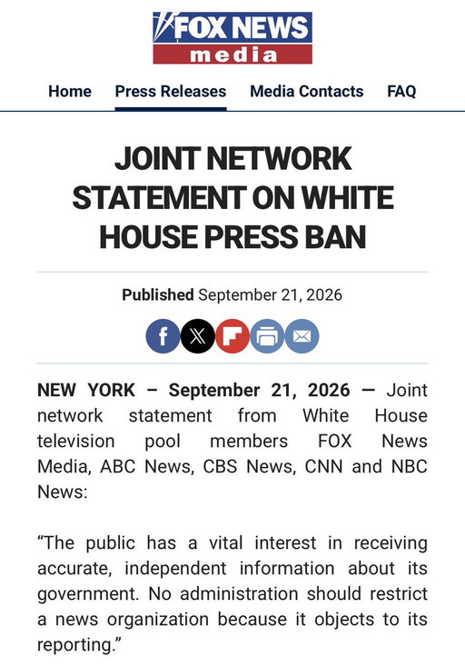 Major news networks issue joint statement on White House press ban 
