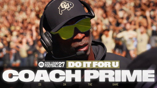 Coach Prime is in the game. 

Do it for U by calling the shots in Boulder with Deion Sanders. 

New coaches, new mascots and gameplay updates arrive Tuesday. #CFB27 