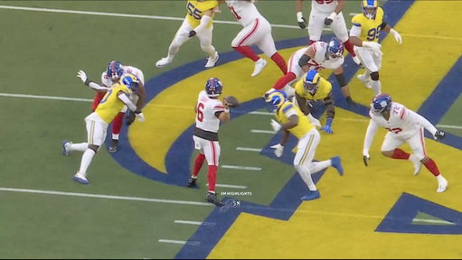Jaxson Dart (leg) left the field after this play.


