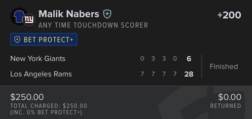 Sounds like an injury to me. Do the right thing, @FanDuelSports 