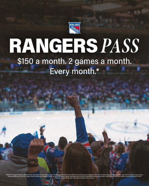 A new season = a new way to watch your Blueshirts 👀

Learn more about the Rangers Pass → https://www.nhl.com/rangers/tickets/rangers-pass?utm_campaign=rangers-pass&amp 