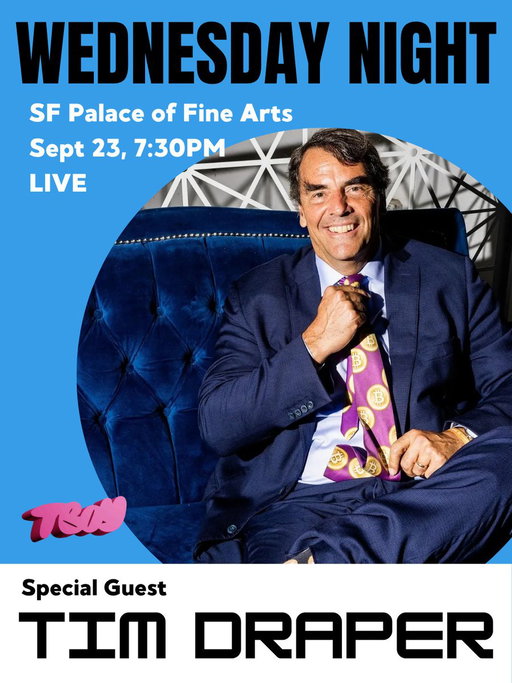 Pumped to interview @TimDraper tomorrow night in SF! 
Tim built the VC industry and was an early investor in...
Tesla
SpaceX
Robinhood 
Coinbase
Ring
Baidu
Skype
Twitter
Twitch
Docusign
Cruise
Carta
And... check out his tie.

Still some tickets available: https://www.palaceoffinearts.org/event/the-best-one-yet-podcast---ipo-tour/ 