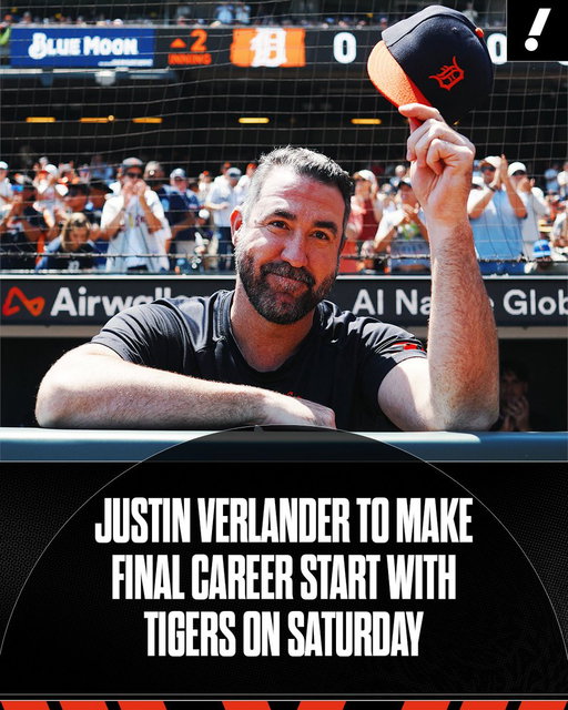 The Tigers announced that Justin Verlander will make his final start on Saturday vs. the Pirates 🫡 

Verlander has started 556 games over his 21-year career, and holds a 183-115 record during his 14 total seasons with the Tigers. 