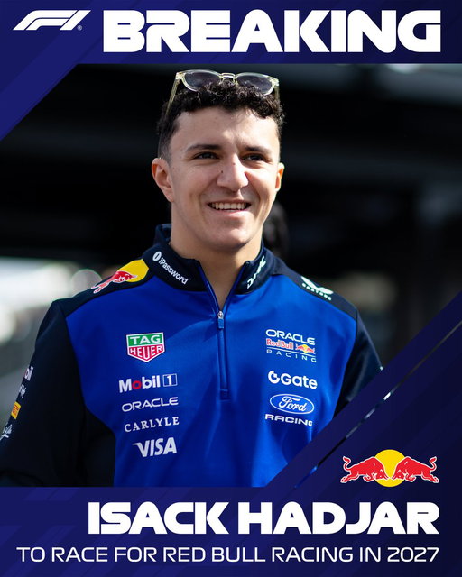Isack Hadjar will remain with Red Bull Racing in 2027!

#F1 