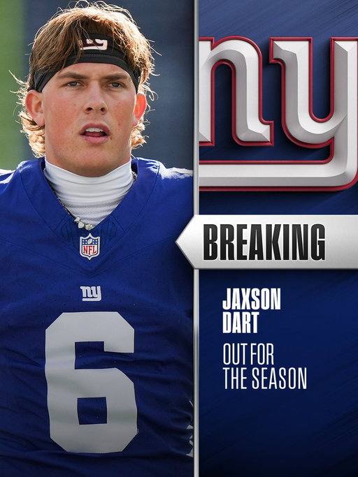 Giants QB Jaxson Dart is expected to have knee surgery that will end his 2026 season. (via @RapSheet, @MikeGarafolo) 