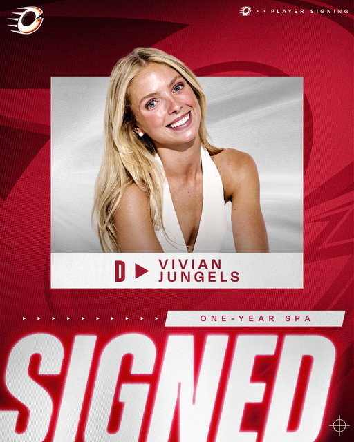 WELCOME TO THE JUNGELS! 🔥

We've signed defender and 2026 first round draft pick Vivian Jungels to a 1-year Standard Player Agreement.
📰 https://bit.ly/4ydGpQX 