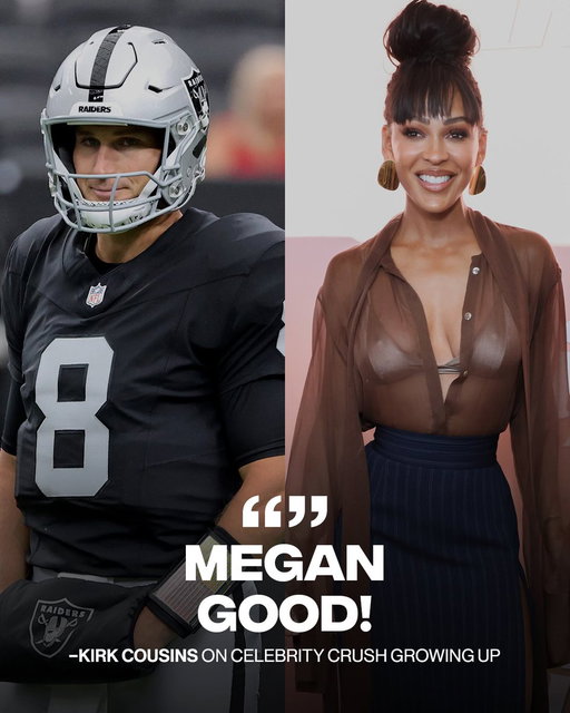 Kirk Cousins childhood crush was Megan Good growing up 🤩🔥

(via @Raiders) 