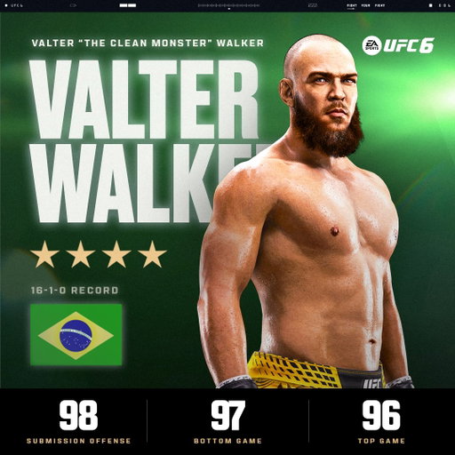 Valter Walker brings the heavyweight pressure. Aaron Pico brings the wrestling and power.

Now available in #UFC6 👊 

UFC 332 Fight Week and Gameplay Update Blog: https://www.ea.com/games/ufc/ufc-6/news/ufc-6-332-patch-update 