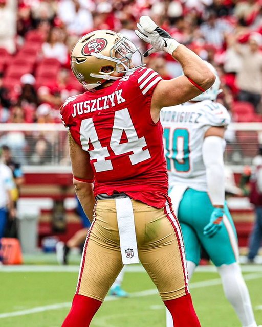 The NFL has fined 49ers fullback Kyle Juszczyk $14,926 for his "imitation of chugging a beer."  

The league said the action "could reasonably be construed as being in poor taste."  

via @AdamSchefter 
