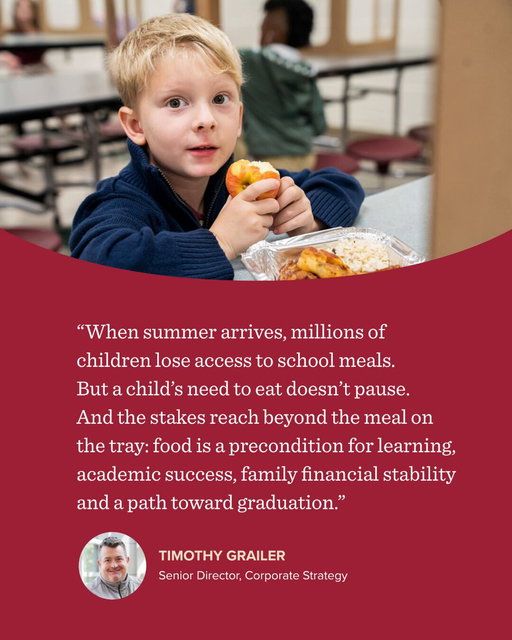 Impact starts with listening. 

In a recent Fortune byline, Tim Grailer shares how Tyson Foods and @GENYOUth worked with schools to better understand barriers to summer meal access and help more children get the meals they need.

https://fortune.com/2026/09/19/tyson-foods-summer-meal-pilot-child-hunger/ 