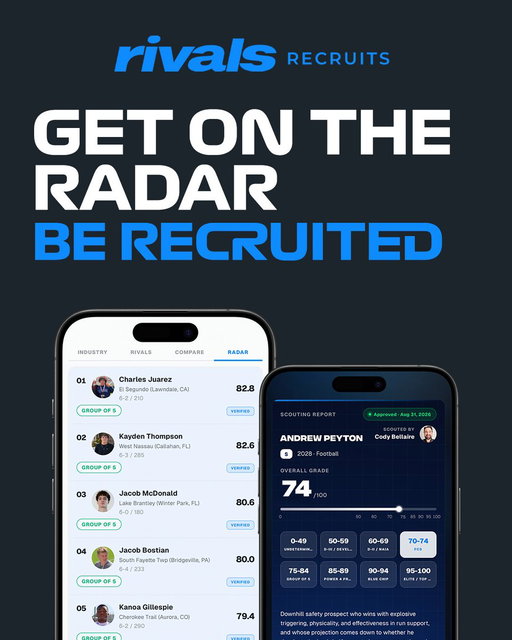 People will hate what they don't understand. Get on the radar with a Rivals Scouting Report  

Every athlete is evaluated against the same standards. Rankings and ratings are earned, NEVER purchased. What Rivals Recruits provides is the opportunity to be seen and evaluated  

Read: https://www.on3.com/recruits/join/?utm_source=publisher&amp
