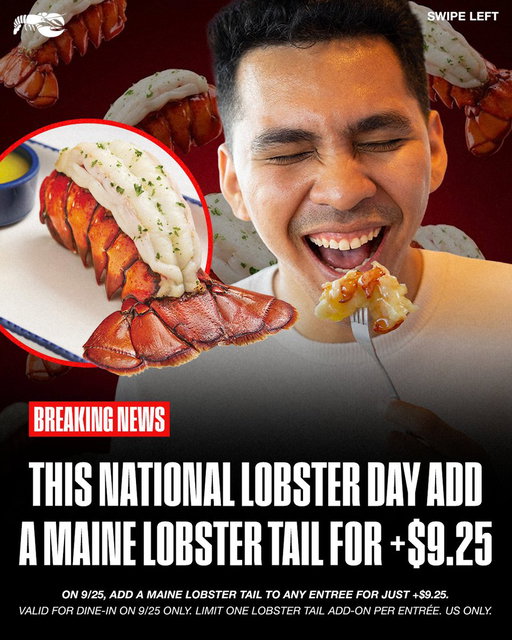 National Lobster Day is not just any day. Treat yourself accordingly 🦞 