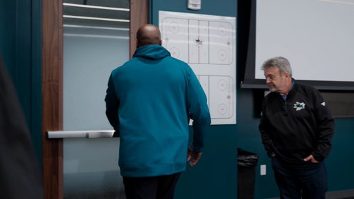 From one Sharks captain to another. Joe Thornton presented Macklin Celebrini with the C. 