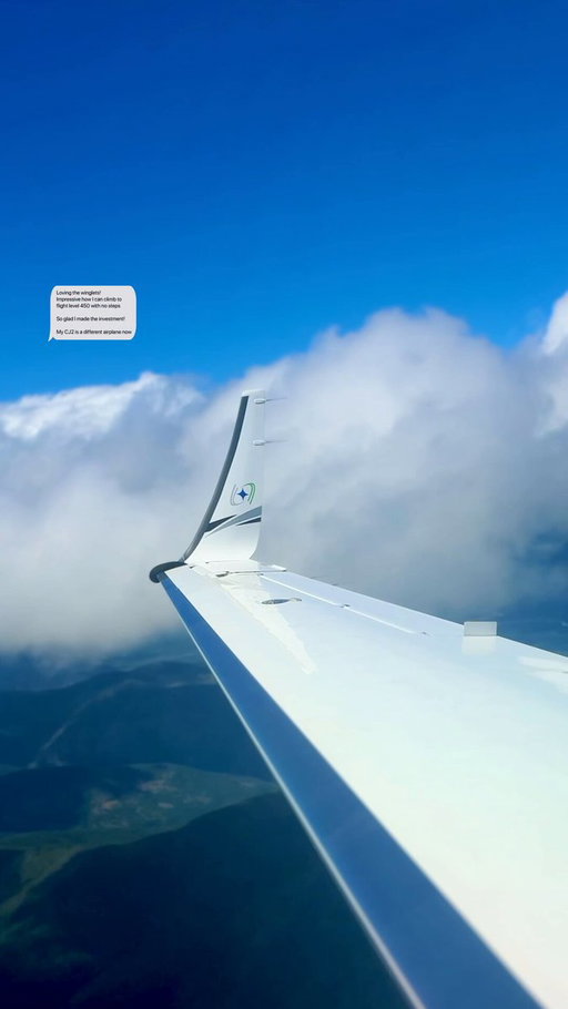 “My CJ2 is a different airplane now.”

Tamarack Active Winglets can unlock a new level of capability, from climbing to FL450 with no steps to making missions possible that otherwise wouldn’t be.

For this CJ2 owner, the investment has made a meaningful difference in how the aircraft can be used.

More capability. More flexibility. More from your CJ2.