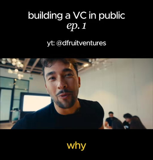 Building startups in public? ✅ 
Building a VC in public…?

episode one of building @dfruitventures is out on YouTube. 
