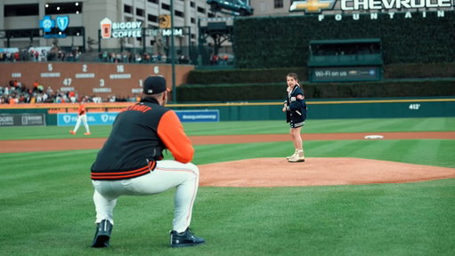 Of course she threw a strike...

she's a Verlander 🥹 