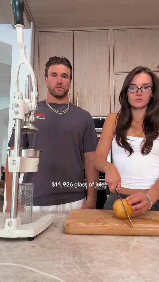 The NFL fined 49ers FB Kyle Juszczyk nearly $15,000 for doing a "beer chug" celebration.

So him and his wife made a clip of them making juice. 

Juice = Juszczyk = Juice Celebration🧃  