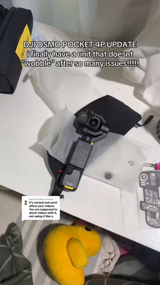 UPDATE: Finally a non wobbling/rattling #DJIOsmoPocket4P!! 

DJI told me the “wobble” was normal despite me having seen cameras that didnt wobble/rattle. Also, the dji person i was speaking with that i had given my original unit for diagnosis also ghosted me… 