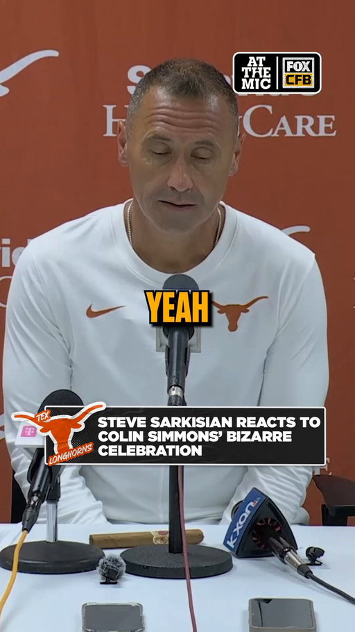 Colin Simmons’ celebration that was flagged for unsportsmanlike conduct earned him a flag AND a conversation with Sark. 