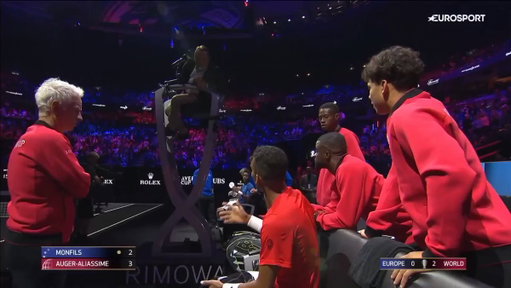 The most heated moment the Laver Cup has ever seen 👀

​Felix Auger-Aliassime completely lost his patience over Gael Monfils’ showboating back in 2023:

​"I don't know what you're doing. I'm here to compete."

