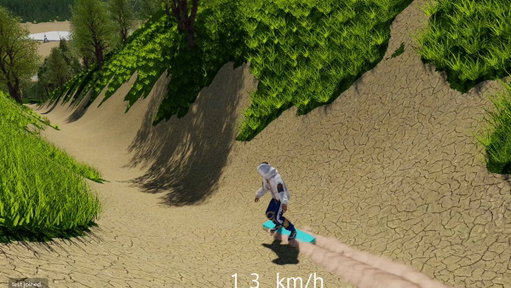 Asked GPT-6 Astra to make a snowboard vehicle type with some concept art for poses from @UncleBitcoin .
10 minutes later:  
This is done with C++ code interfacing with the Jolt physics engine. 
