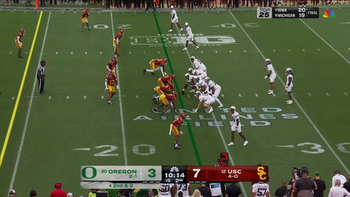 Prayers to Dante Moore who just got hit by a very scary targeting shot 