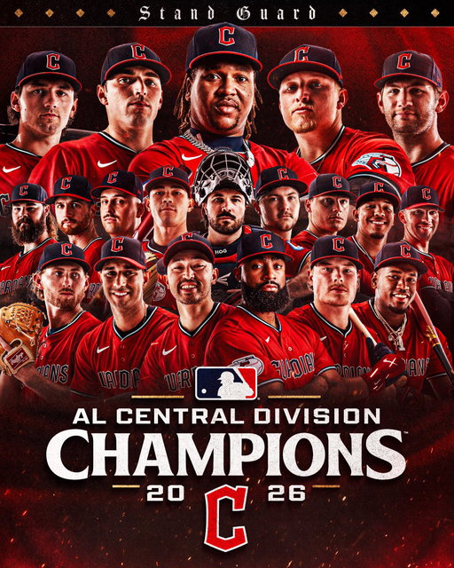 For the third consecutive year, the American League Central runs through Cleveland.

#GuardsBall | #StandGuard 