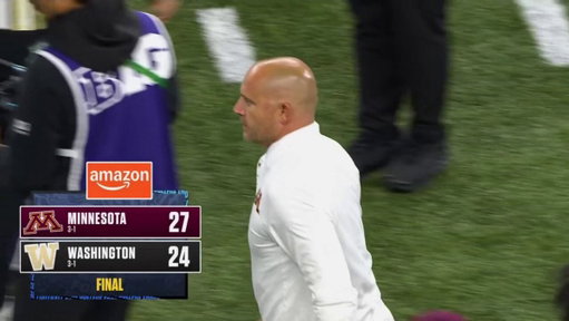 "It's 1:30 A.M. in morning in Minnesota and @Coach_Fleck has gone insane after his team has defeated Washington." 🤪 @CFBONFOX 

Incredible. #RTB #SkiUMah #Gophers 