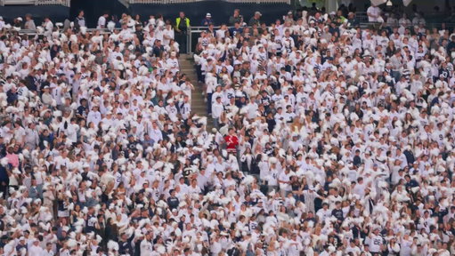 Red in a sea of white. 