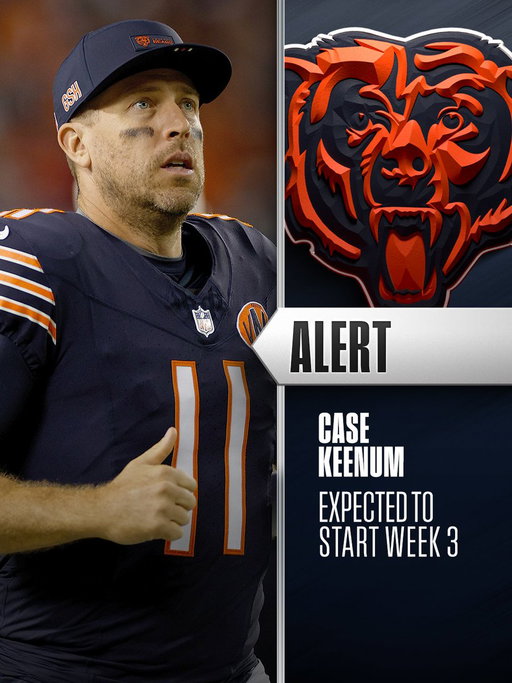 Bears are expected to start Case Keenum at QB against the Eagles on Monday Night Football. (via @RapSheet) 