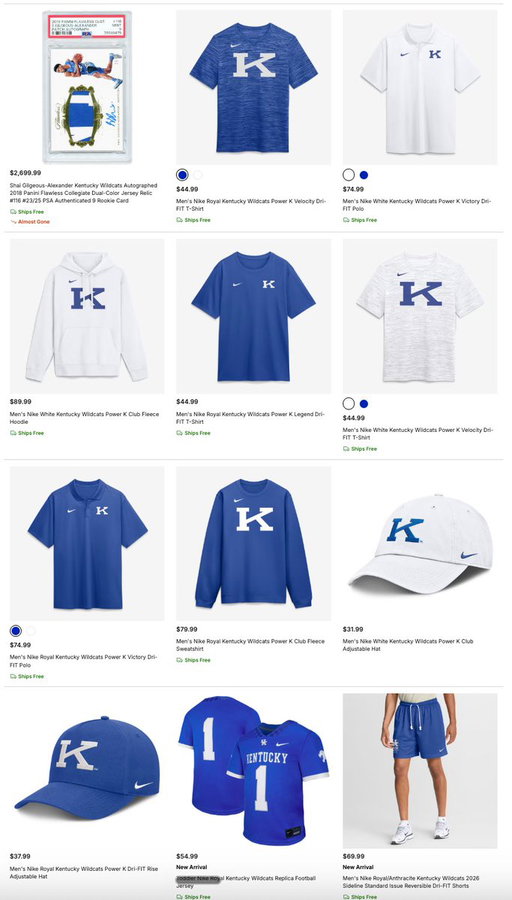 Next Home Game is LSU

@CoachWillStein teased the return of the Power K during the “LSU Throwback Game” Schedule Announcement Vid

Today, the UK Official Team Shop has gone live with new Official Nike Power K Apparel 👀 