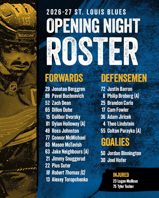 Your 2026-27 Opening Night Blues. #stlblues 