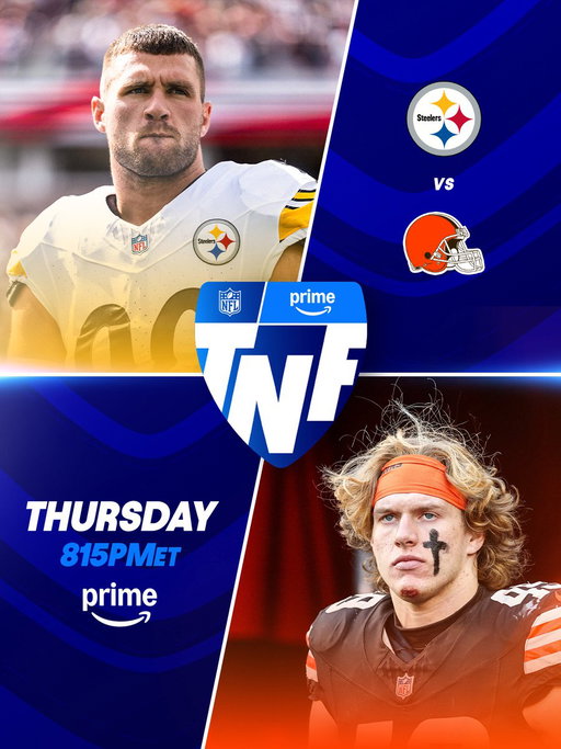 An AFC North rivalry takes the spotlight on TNF 😤

PITvsCLE – Thursday 8:15pm ET on Prime Video
Stream on @NFLPlus 