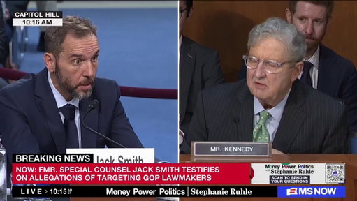 "You make me want to throw up in my mouth," Sen. Kennedy, R-LA, tells former Special Counsel Jack Smith before Sen. Dick Durbin, D-IL, intervenes.

Watch here: https://t.co/GIwV5AYp3e 