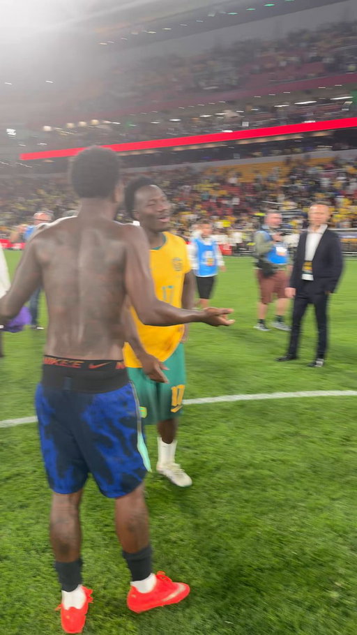 Respect between these stars 🤝✨

#Socceroos #QLDFootballSeries2026 
