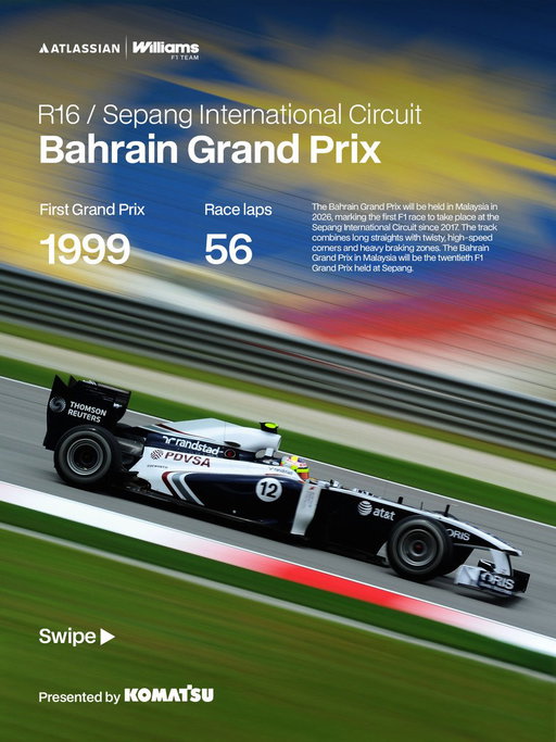 All the stats you need to know as we return to Malaysia for the first time since 2017, for the Bahrain Grand Prix 🇧🇭

Presented by Komatsu 🤝 